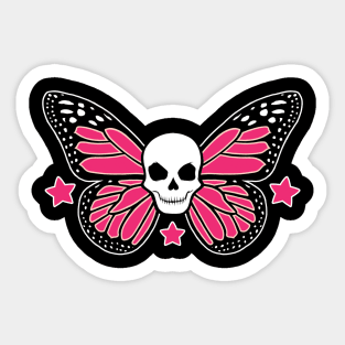 Butterfly Skull Sticker